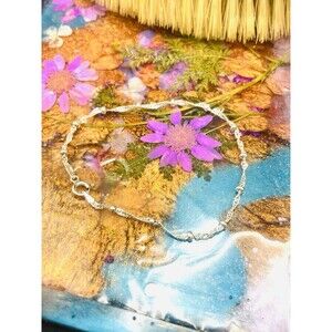 Vintage HAN Signed Dainty Sterling Silver Bracelet 6.5"